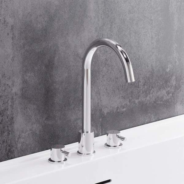 Смеситель для раковины Damixa Scandinavian Pure черный, из латуни, округлая форма - фото 5