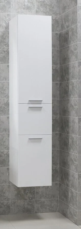 Шкаф-пенал подвесной Акватон Инди 34 см с бельевой корзиной - фото 1