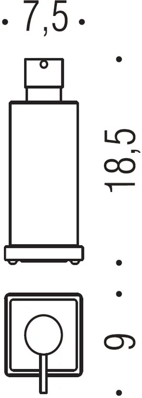 Дозатор для мыла Colombo Look черный матовый, современные, hi-tech - фото 2