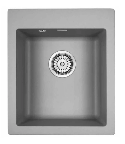 Мойка для кухни Paulmark Leer 42 см серый металлик - фото 1