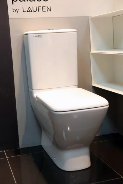 Унитаз компакт Laufen Palace 8.2470.6.000.000.1 ободковый, сиденье с микролифтом , компакт, низкие - фото 5