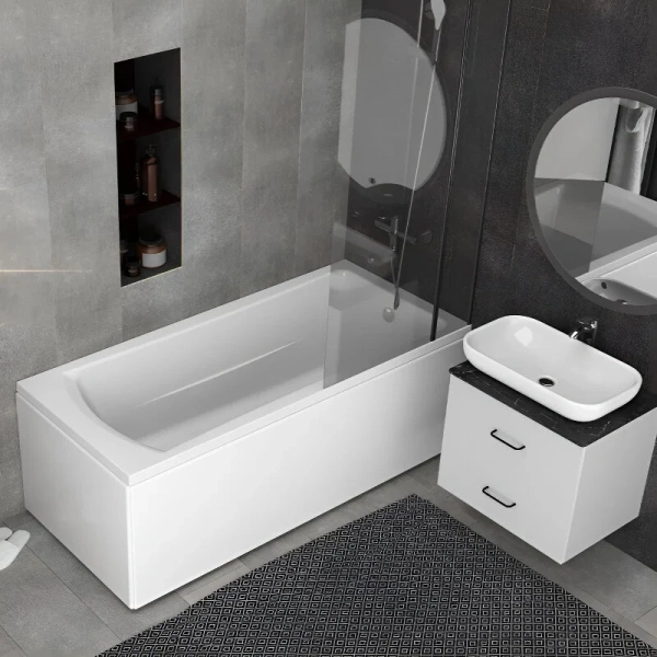 Ванна акриловая 1MarKa Prime 01пра1775кп, 170 x 75 см, цвет белый, угловые, приставные, встраиваемые - фото 7