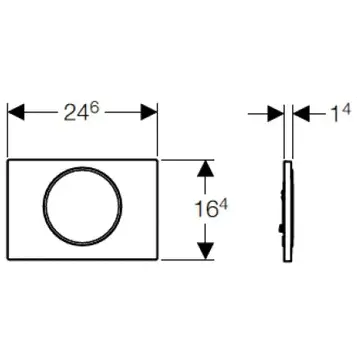 Клавиша смыва Geberit Sigma 10 белая/обод хром глянцевый - фото 2