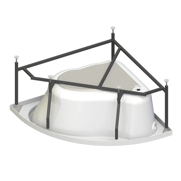 Ванна гидромассажная акриловая Vannesa Massage Альтея, 125 х 125 см, система баланс хром, угловые, приставные, встраиваемые - фото 6