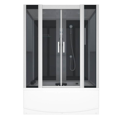 Душевой бокс, задние стенки чёрные, стекло тонированное, Erlit ER 4515TP-C4 - фото 2