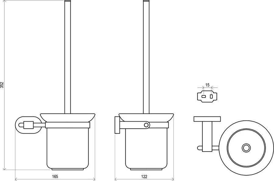 Ершик туалетный Ravak cr 410.00 X07P196, в наличии index_1 - фото 4