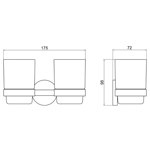 Стакан для ванной Timo Saona золото матовое - фото 4