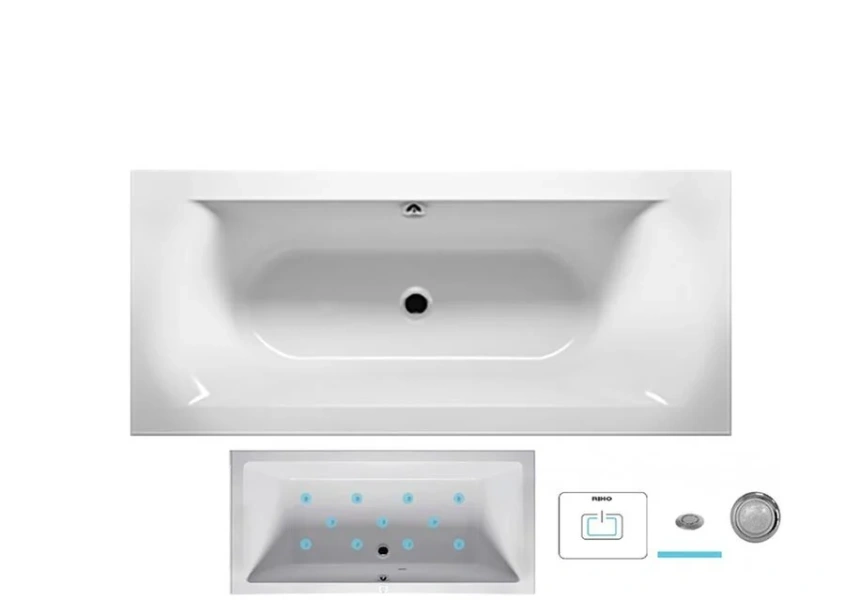 Ванна гидромассажная Riho Lima 170 x 75 см, AIR - фото 3