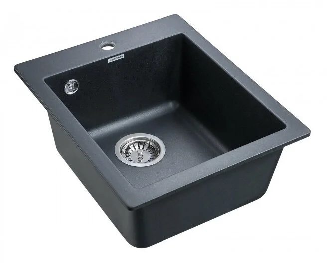Мойка для кухни Paulmark Leer 42 см черный металлик, кварц - фото 3