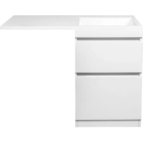 Тумба с раковиной напольная Style Line Даллас СС-00000515 115 см с ящиками, белая - фото 6