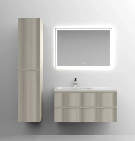 Тумба под раковину подвесная Sancos Snob T 100 см левая, beige soft, подвесная, пристенная - фото 4