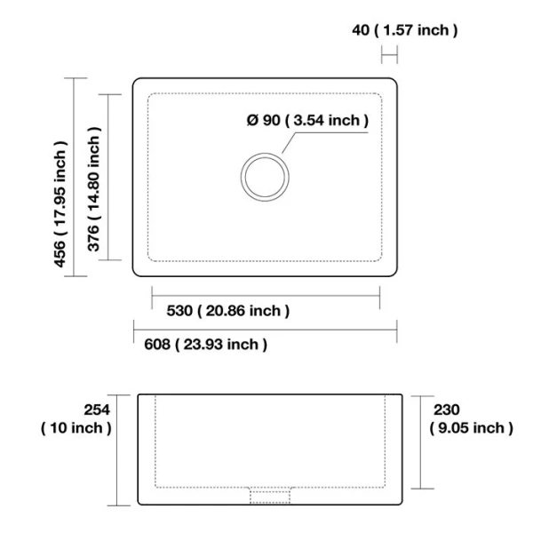 Мойка для кухни Kerasan Hannah 60 см белая - фото 3