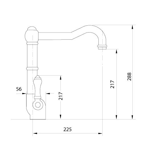 Смеситель для кухни, античное золото, Nicolazzi D.Anglaises, для раковины - фото 2