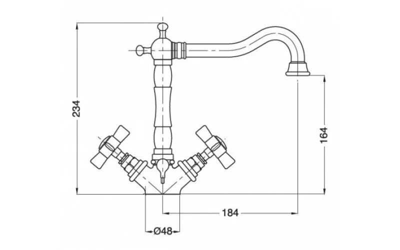 Смеситель для раковины Migliore Princeton 193 латунь - фото 4