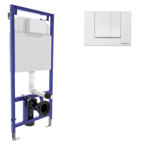 Инсталляция для унитаза Berges Novum клавиша S4 Soft Touch белая - фото 5