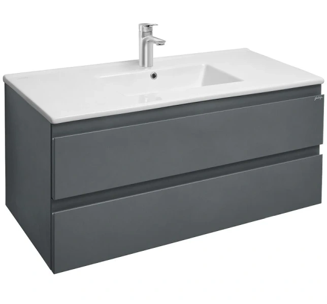 Тумба под раковину подвесная Jacob Delafon Madeleine 100 см серая матовая - фото 1