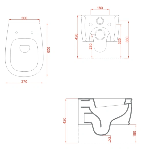 Унитаз ArtCeram Azuley AZV001, фарфор, керамика - фото 3