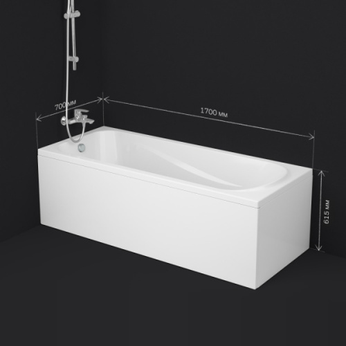 Ванна акриловая Am.Pm Sense 170х70 см белая, 170 см - фото 9