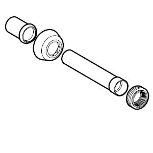 Переходник для колена смыва Geberit хром глянцевый, нет в наличии - фото 2