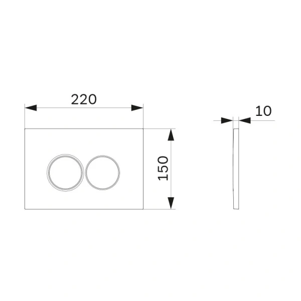 Клавиша смыва Am.Pm ProC белая глянцевая, нет в наличии - фото 2