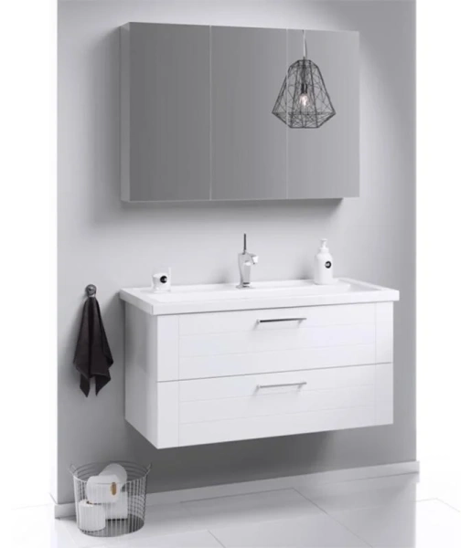 Тумба с раковиной подвесная Aqwella Манчестер MAN01102 100 см с двумя ящиками - фото 2