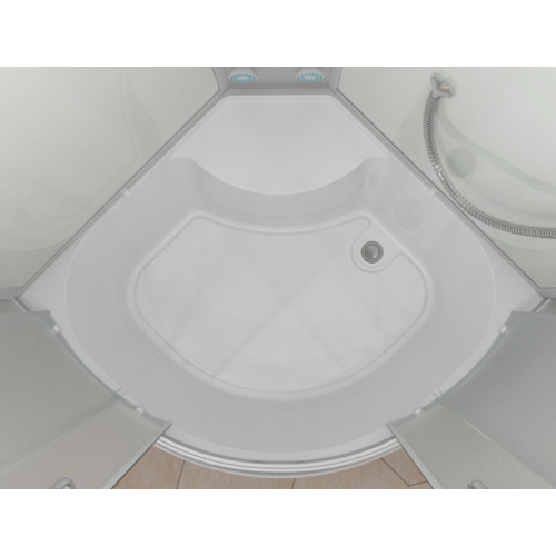 Душевая кабина Erlit Comfort 90х90 см стекло матовое, с высоким, глубоким поддоном, глубокий поддон - фото 3