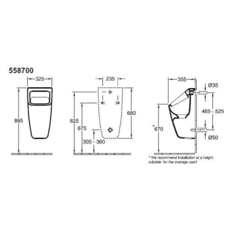 Писсуар Villeroy&Boch Architectura 5587 - фото 3