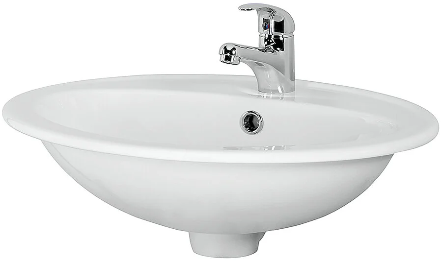 Раковина Cersanit Calla 54 см встраиваемая, белая - фото 1