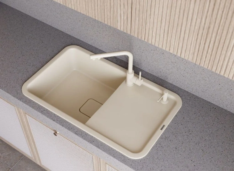 Смеситель для кухни Omoikiri Nakagawa 2 Plus-PA пастила - фото 3