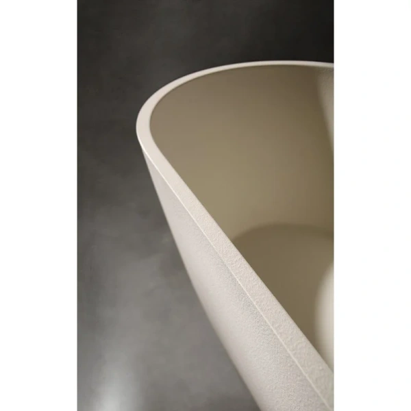 Ванна из искусственного камня Abber Frankfurt 170x75 см светло-бежевая матовая, овальные - фото 5