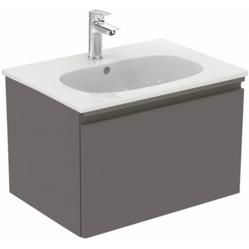 Тумба с раковиной подвесная Ideal Standard Tesi T0046 60 см с 1-м ящиком, комплект (набор) - фото 8