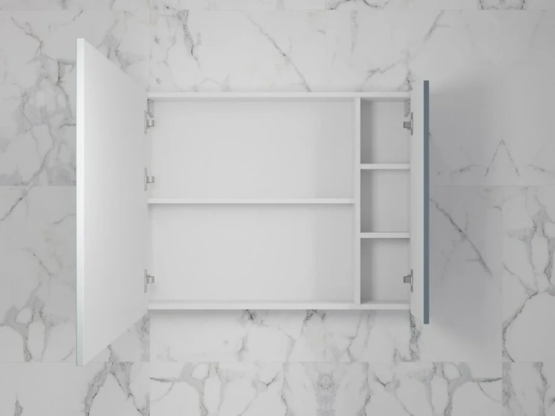 Зеркальный шкаф Style Line Стокгольм 80 см графит софт, современные, hi-tech - фото 4