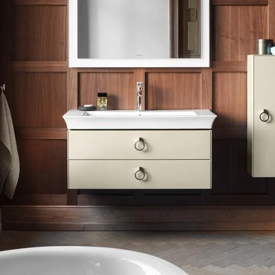 Тумба под раковину подвесная Duravit White Tulip 105 см белая, моноблок - фото 5