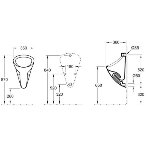 Писсуар Villeroy&Boch O.novo 7503 - фото 2