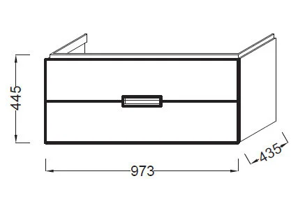 Тумба под раковину подвесная Jacob Delafon Reve 97 см белый, нет в наличии - фото 2
