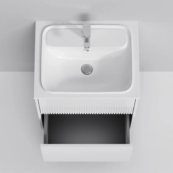 Тумба с раковиной подвесная Am.Pm Func M8FFUX0602WM 60 см с ящиками, с деревянной столешницей - фото 10