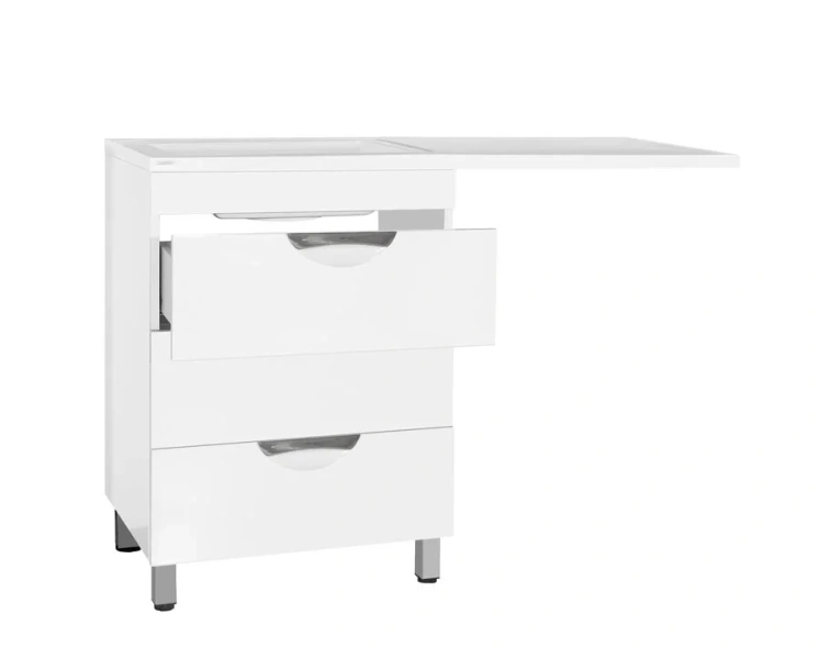 Тумба под раковину напольная Style Line Жасмин 58 см белая, современная, hi-tech - фото 3