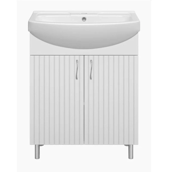Тумба под раковину напольная Misty Изео 70 см белая - фото 1