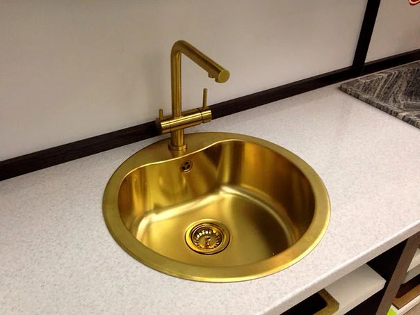 Смеситель для кухни Omoikiri Nagano-LG + Pure drop Lite светлое золото - фото 2