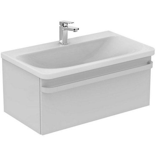 Тумба под раковину подвесная Ideal Standard Tonic II 80 см светло-серый глянцевый, моноблок - фото 5