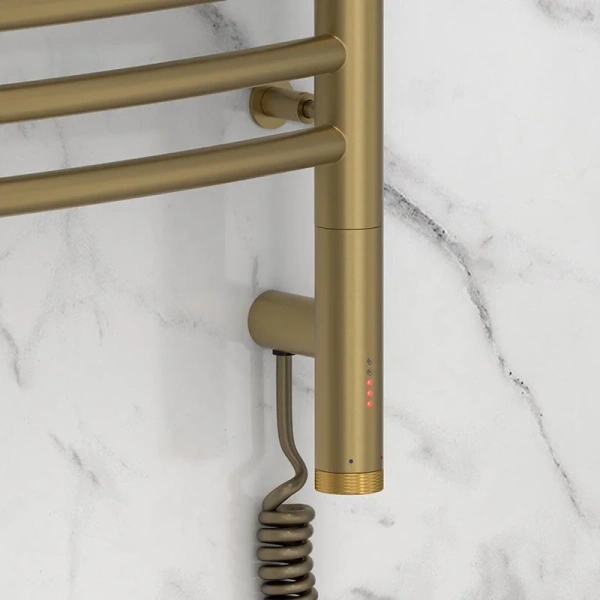 Полотенцесушитель электрический Сунержа Богема 3.0 60х120 см правый золотой шелк, лесенка, вертикальные - фото 4