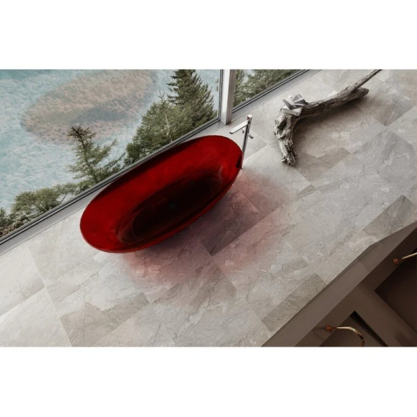 Ванна из полиэфирной смолы Abber Kristall 170x75 см красная, без гидромассажа, большие - фото 5