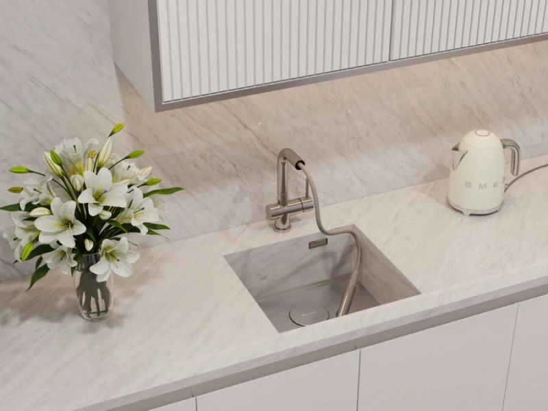 Мойка для кухни Omoikiri Kasen 48-26-INT-LG 48 см светлое золото, прямоугольной формы - фото 4