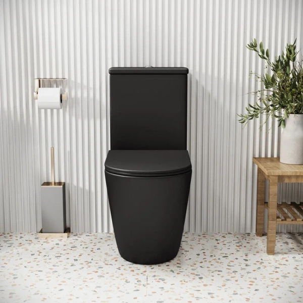 Унитаз компакт Grossman Color черный матовый, фаянс, керамика - фото 9