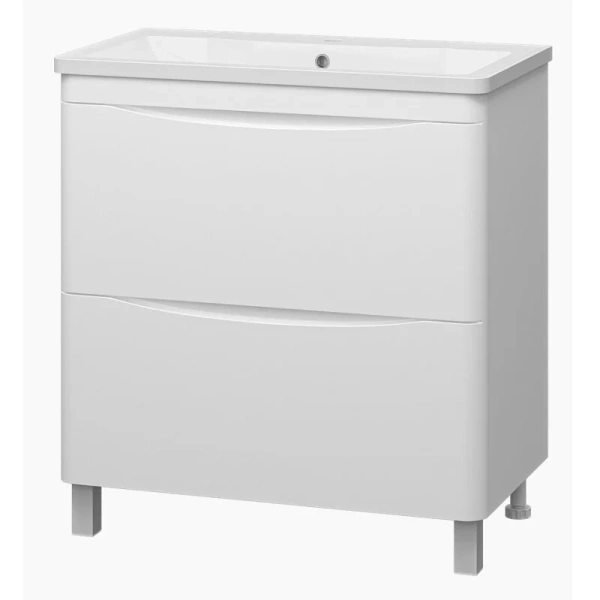 Тумба под раковину напольная Misty Атлантик 80 см белая - фото 4
