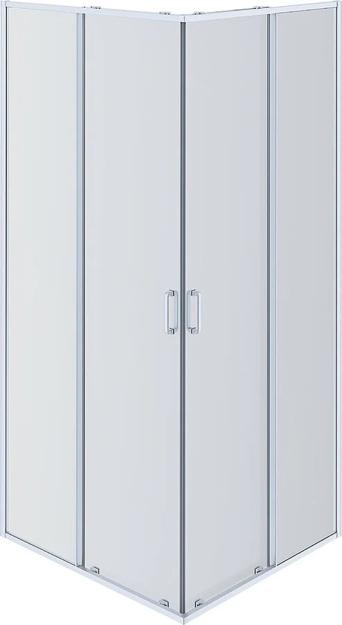 Душевой уголок Акватек 100x100 см профиль черный матовый - фото 4