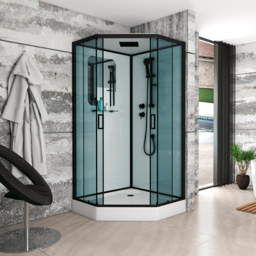Душевая кабина Niagara Premium 100х100 см стекло тонированное, четверть круга - фото 2