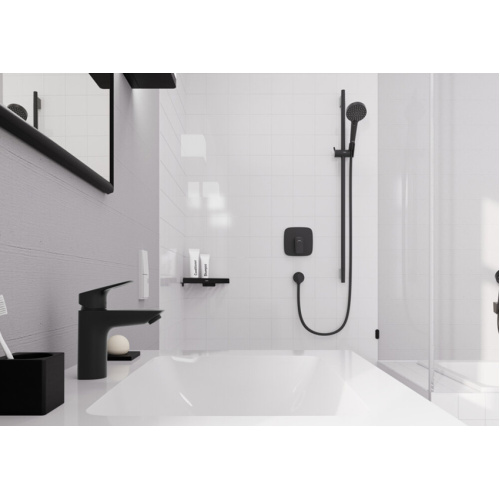 Смеситель для раковины Hansgrohe Logis черный матовый - фото 3