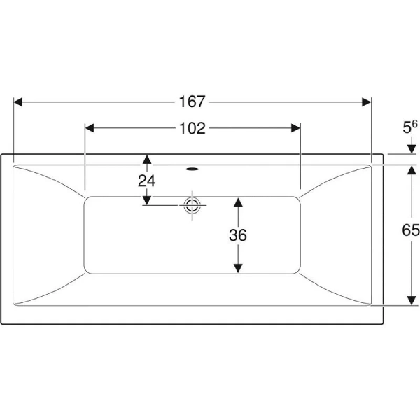 Ванна акриловая Geberit Renova Plan 554.307.01.1, 180 х 80 см, белая - фото 4