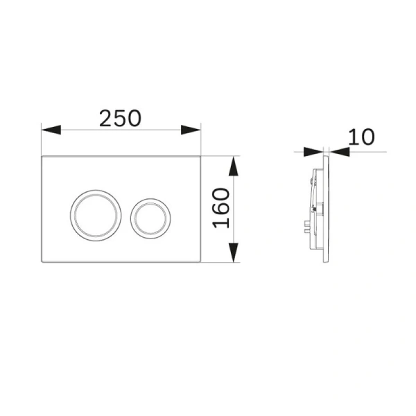 Инсталляция для унитаза Am.Pm ErgoFit клавиша белая глянцевая, кнопки круглые, с кнопкой - фото 5